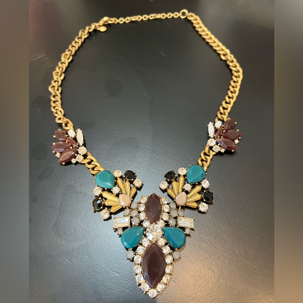 J. Crew Rhinestone Statement Necklace